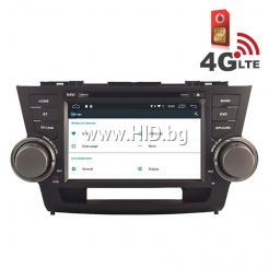 Навигация / Мултимедия с Android 6.0 и 4G/LTE за Toyota Highlander DD-K7128