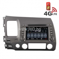 Навигация / Мултимедия с Android 6.0 и 4G/LTE за Honda Civic DD-K7313