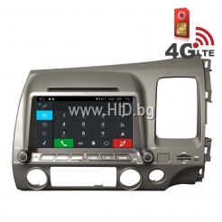 Навигация / Мултимедия с Android 6.0 и 4G/LTE за Honda Civic DD-K7307