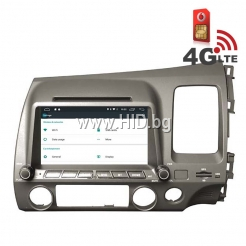 Навигация / Мултимедия с Android 6.0 и 4G/LTE за Honda Civic DD-K7307