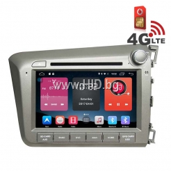 Навигация / Мултимедия с Android 6.0 и 4G/LTE за Honda Civic 2012 DD-K7315